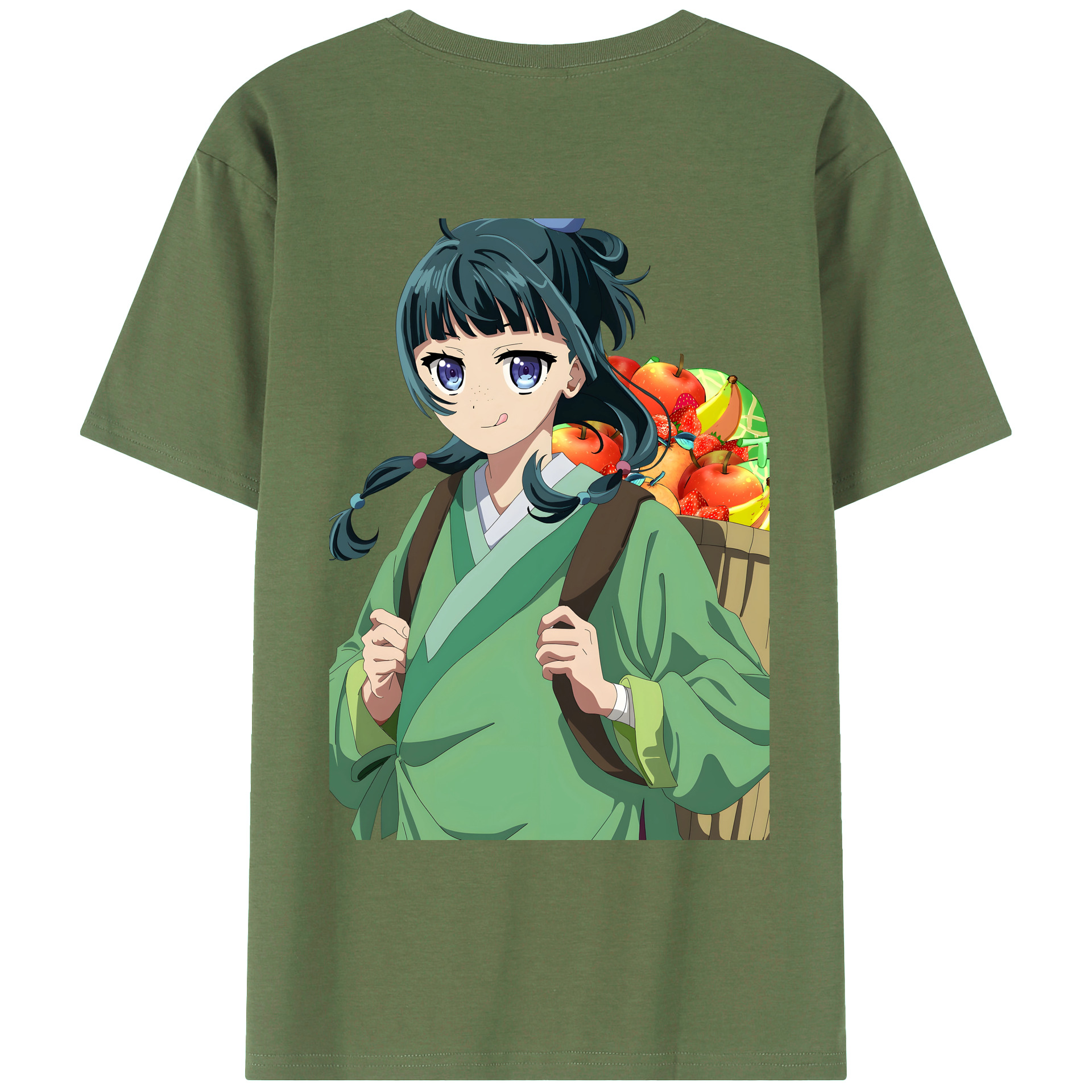（画像用） 薬屋のひとりごと The Apothecary Diaries 綿100％ メンズ半袖Tシャツ（バックプリント） 通気性